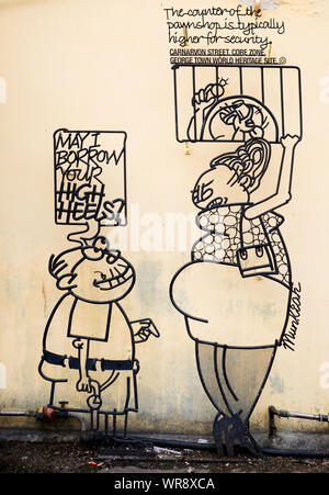 Street Art, Gergetoen, Penang, Malaysia Foto Stock