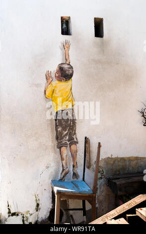 Street Art, Gergetoen, Penang, Malaysia Foto Stock