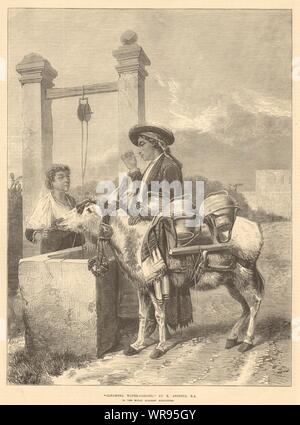 'Alhambra acqua-carrier", da R. Ansdell, R. Spagna. Mestieri 1872 ILN print Foto Stock