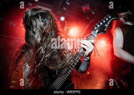 Copenhagen, Danimarca. 06th, settembre 2019. La Irish band death metal maltusiana esegue un concerto live Pumpehuset come parte della morte di metallo music festival Kill-Town morte Fest 2019 a Copenhagen.(Photo credit: Gonzales foto - Nikolaj Bransholm). Foto Stock