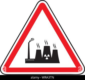 Termica, reattore, struttura icona, cartello, vettore Illustrazione Vettoriale