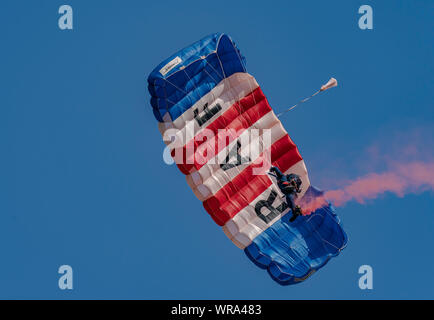 RAF Falchi paracadute team display Foto Stock