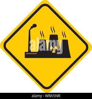 Termica, reattore, struttura icona, cartello, vettore Illustrazione Vettoriale