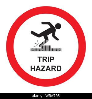 Pericolo di inciampare vettore di segno Illustrazione Vettoriale