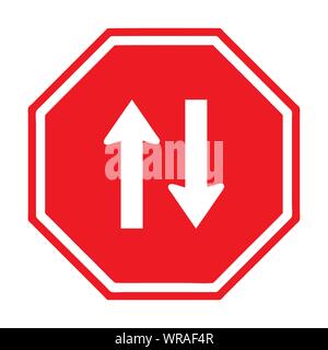 Due modo cartello stradale vettore Illustrazione Vettoriale