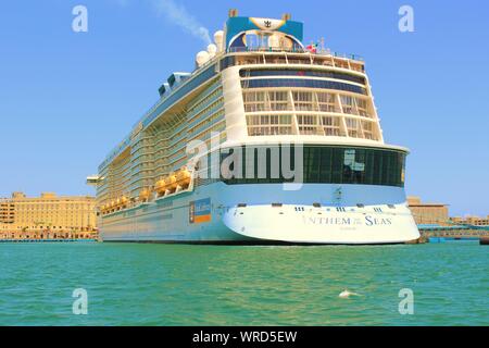 Il Royal Caribbean Inno dei mari nave da crociera ancorata in San Juan, Porto di Puerto Rico. Foto Stock