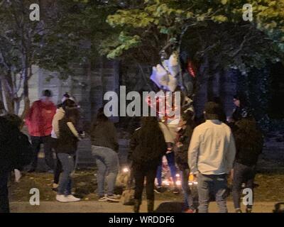 Settembre 8, 2019. Richfield, Mn. Stati Uniti d'America. Nero vive questione protestare in Richfield,Mn in risposta la morte di ripresa di un locale Minnesota l'uomo. Foto Stock