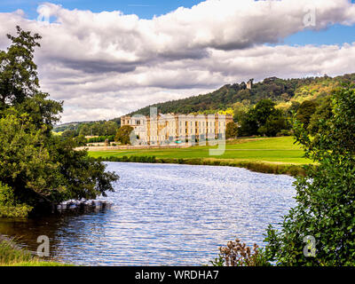 Chatsworth House, Derbyshire, Regno Unito Foto Stock