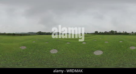 Visualizzazione panoramica a 360 gradi di Gyeongju, Corea del Sud il 27 agosto 2019: 360VR World Heritage Site Gyeongju aree storiche.