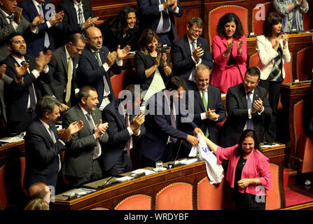 Roma, Italia. Decimo Sep, 2019. Roma, un voto di fiducia al Senato per il Conte bis Foto di governo: Matteo Salvini Credit: Indipendente Agenzia fotografica/Alamy Live News Foto Stock