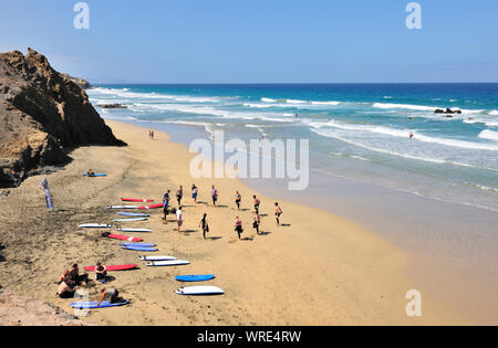 Playa de La Pared. Fuerteventura Isole Canarie. Spagna Foto Stock