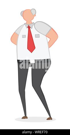 Illustrazione Vettoriale boss. Disegnato a mano. Contorni colorati. Illustrazione Vettoriale