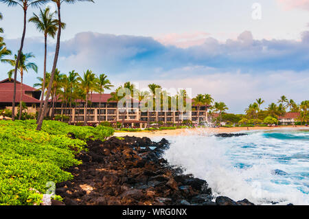 Koloa, Kauai HI - Aprile 25, 2008 - Lo Sheraton Resort sulla spiaggia di Koloa, Kauai, Hawaii, STATI UNITI D'AMERICA Foto Stock