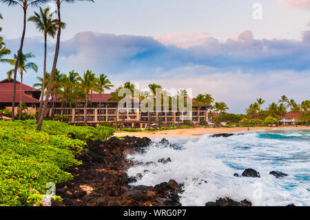 Koloa, Kauai HI - Aprile 25, 2008 - Lo Sheraton Resort sulla spiaggia di Koloa, Kauai, Hawaii, STATI UNITI D'AMERICA Foto Stock