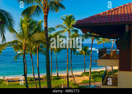 Koloa, Kauai HI - Aprile 25, 2008 - Lo Sheraton Resort sulla spiaggia di Koloa, Kauai, Hawaii, STATI UNITI D'AMERICA Foto Stock