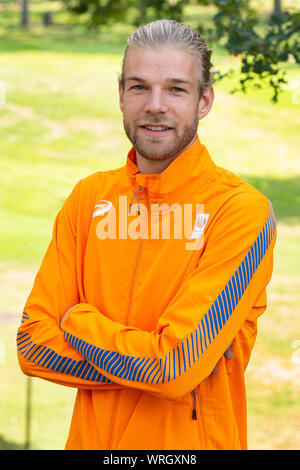 ARNHEM, 10-09-2019, presentazione della squadra Campionati mondiali di atletica di campionato a Doha, salto in alto atleta Douwe Amels Foto Stock