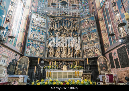 La Polonia, Cracovia - 30 ottobre 2015: Pala Veit Stoss a Cracovia. Polonia Foto Stock