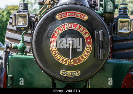 J & H McLaren motore a vapore al classic car show, Hinton bracci, Cheriton, Hampshire, Regno Unito Foto Stock