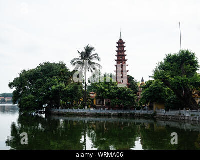 Vietnam hanoi Tran Quoc pagoda visualizza Foto Stock