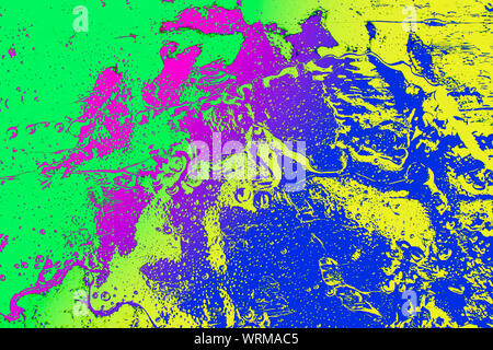 Liquido digitale arte. Sfondo colorato. Abstract sfondo colorato di fluido o linee di liquido, la creazione di una vasta gamma di belle curve sulla superficie. Foto Stock