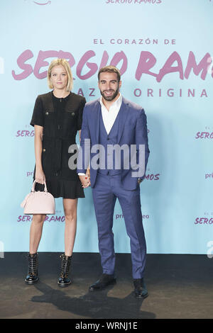 Settembre 10, 2019, Madrid, Madrid, Spagna: Dani Carvajal, Daphne Canizares assiste â€˜il cuore di Sergio Ramosâ€™ documentario Premiere al museo Reina Sofia, il 10 settembre 2019 a Madrid, Spagna (credito Immagine: © Jack Abuin/ZUMA filo) Foto Stock