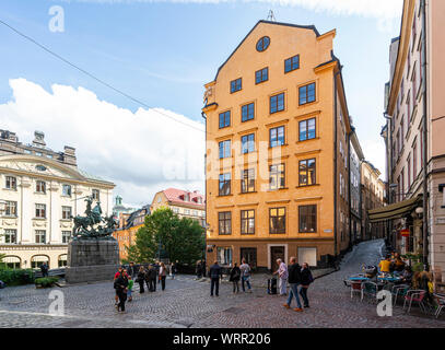 Stoccolma, Svezia. Settembre 2019. Una vista di San Giorgio e il Drago statua nel centro della città Foto Stock