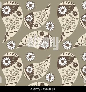 Paisley pattern senza giunture. Esso si trova nel menu swatch,vettore. Illustrazione Vettoriale