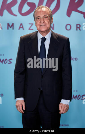 Madrid, Spagna. Decimo Sep, 2019. Florentino Perez assiste il El Corazon de Sergio Ramos premiere al museo Reina Sofia a Madrid. Credito: SOPA Immagini limitata/Alamy Live News Foto Stock