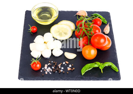 Set di prodotti per la realizzazione di caprese. Foto Studio Foto Stock