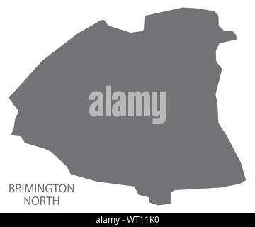 Brimington Nord grigio ward mappa del distretto di Chesterfield in East Midlands England Regno Unito Illustrazione Vettoriale