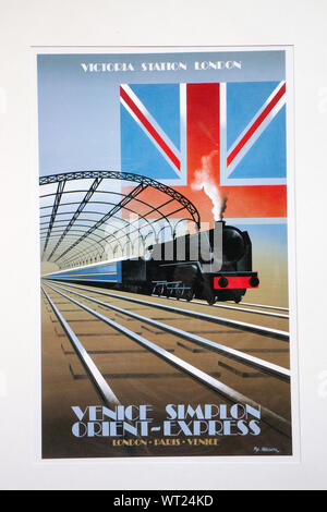 Poster ferroviarie Foto Stock