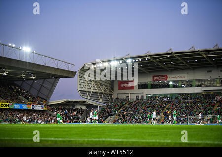 Panoramica Windsor Park. GES/Soccer/Euro Qualifica: Irlanda del Nord - Germania, 11.06.2019 Calcetto: Qualificazioni europee: Irlanda de Nord vs Germania, Belfast, 11 Giugno 2019 | Utilizzo di tutto il mondo Foto Stock