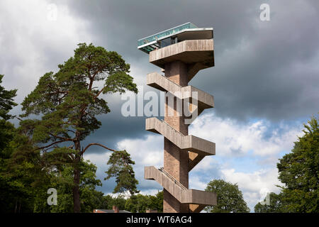 Wilhelmina torre presso il punto più alto dei Paesi Bassi a Vaals, tre-paese punto Germania, Paesi Bassi e Belgio. Wilhelminaturm am hoechsten Pun Foto Stock