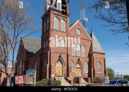 Charlotte, Stati Uniti d'America - 24 Febbraio 2019: Vista della Chiesa Presbyteria di Charlotte, Stati Uniti d'America. Foto Stock