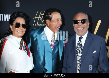 "Hitsville: la realizzazione della Motown' Premiere presso l'Harmony Gold teatro il 8 agosto 2019 a Los Angeles, CA dotata di: Francesca Glandney, Smokey Robinson, Berry Gordy dove: Los Angeles, California, Stati Uniti quando: 09 Ago 2019 Credit: Nicky Nelson/WENN.com Foto Stock