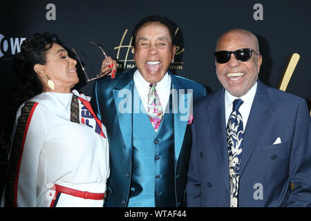 "Hitsville: la realizzazione della Motown' Premiere presso l'Harmony Gold teatro il 8 agosto 2019 a Los Angeles, CA dotata di: Francesca Glandney, Smokey Robinson, Berry Gordy dove: Los Angeles, California, Stati Uniti quando: 09 Ago 2019 Credit: Nicky Nelson/WENN.com Foto Stock