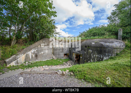 Gli ingressi al bunker a Fort Bangsbo Bunkermuseum Foto Stock