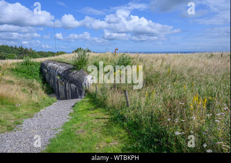 Gli ingressi al bunker a Fort Bangsbo Bunkermuseum Foto Stock