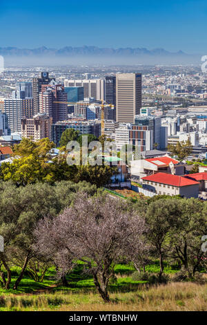 Centro citta' skyline, Cape Town, Western Cape, Sud Africa Foto Stock