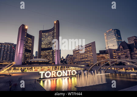 Toronto skyline della città, Canada Foto Stock