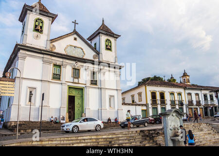 Catedral Basílica de Nossa Senhora da Assunção, Cattedrale Basilica Madonna Assunta, Mariana, Minas Gerais, Brasile Foto Stock