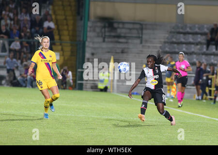 Alessandria, Italia, 11 set 2019, CALCIO CHAMPIONS LEAGUE 2019/2020 DONNE ALESSANDRIA, 11/09/2019 - JUVENTUS VS BARCELLONA ENIOLA ALUKO durante la Juventus Donne vs Barcellona - partite di Champions League donne - Credit: LPS/Claudio Benedetto/Alamy Live News Foto Stock