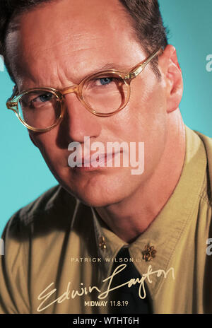 Data di rilascio: novembre 8, 2019 Titolo: Midway STUDIO: Direttore: Roland Emmerich trama: la storia della Battaglia di Midway, detto il leader e i marinai che hanno combattuto. STARRING: Patrick Wilson come Edwin Layton. (Credito Immagine: © Lionsgate/Entertainment Immagini) Foto Stock