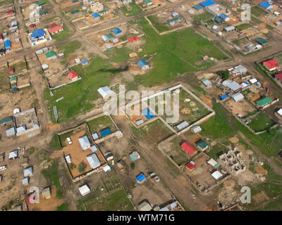 Vista aerea di Juba, capitale del sud Sudan Foto Stock