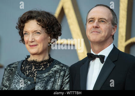 Londra, Regno Unito. 09Sep, 2019. Olwen può e Kevin Doyle frequentare la Premiere mondiale di Cavendish Abbey a Leicester Square a Londra. Credito: SOPA Immagini limitata/Alamy Live News Foto Stock