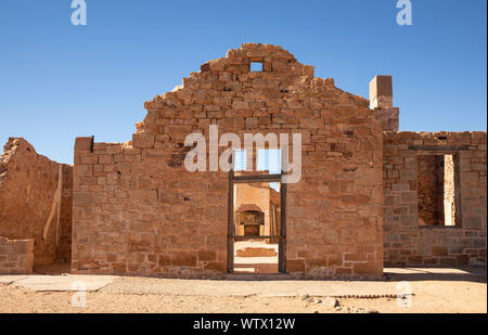 La outback deserta città di farina, attualmente parzialmente restaurato da un team di volontari Foto Stock