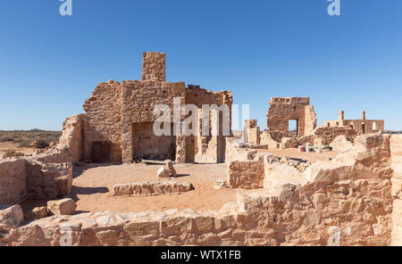 La outback deserta città di farina, attualmente parzialmente restaurato da un team di volontari Foto Stock