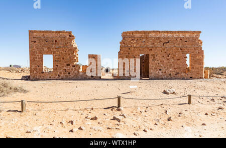 La outback deserta città di farina, attualmente parzialmente restaurato da un team di volontari Foto Stock