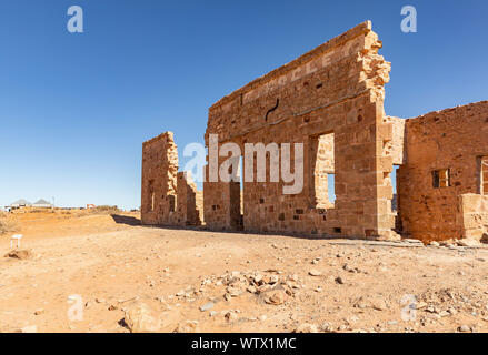 La outback deserta città di farina, attualmente parzialmente restaurato da un team di volontari Foto Stock