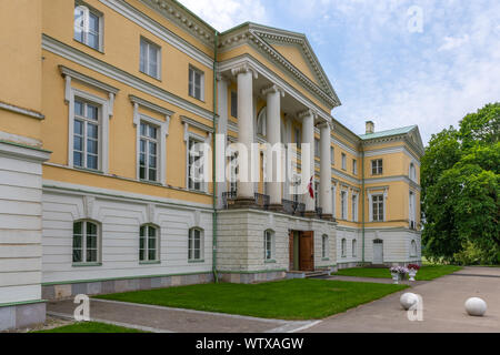 Palazzo Mezotne facciata, Lettonia Foto Stock